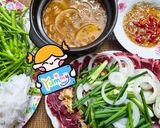 Hình bước làm 3 của món Bò nhúng mắm ruốc