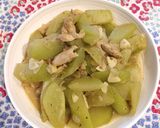 A picture of step 1 of Sauteed Jade Melon.