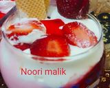 A picture of step 11 of Strawberry custard and Strawberry jelly. with 🍦whippy whipped cream 🍦.