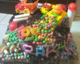 Foto langkah ke 8 dari resep Blackforest kukus spesial HUT Rakha.