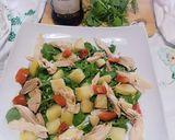 Foto del passaggio 5 della ricetta Insalata di pollo lesso con patate, rucola e pomodorini