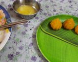 A picture of step 6 of Orange flavour modak.
