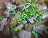 Hình bước làm 1 của món Cà tím xào gan heo