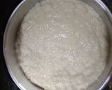A picture of step 3 of Basbousa/ Harissa.