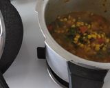 A picture of step 4 of Spinach with chana dal.