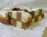 Foto del paso 5 de la receta: Bizcochuelo de vainilla y chocolate planos esponjosos