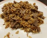 Foto del paso 8 de la receta: Arroz con cebolla y carne. Tipo wok pero en sartén