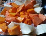 A picture of step 2 of Warm, sweet and spicy roasted veggie soup.