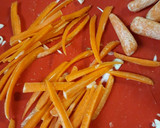 A picture of step 2 of Fermented Kiwi Cabbage Chow Chow.