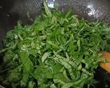 A picture of step 3 of Pumpkin leaves Curry (kohlyachya pananchi bhaji).