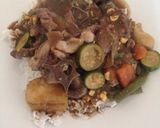 A picture of step 8 of Lamb Neck Potjiekos.