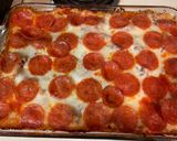 A picture of step 7 of Pizza Ziti.