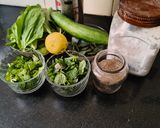 A picture of step 1 of Green juice.