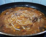 Hình bước làm 2 của món Đậu hũ sốt nấm kim châm