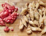 A picture of step 3 of Baby corn Manchurian.