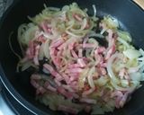 Foto del paso 2 de la receta Calabacín revuelto con bacon y mozzarella