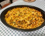 Une image de l'étape 18 de Gratin de spätzles à l’ananas, fromage et petits légumes.