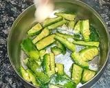 A picture of step 1 of Bittergourd Masala.