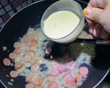 Gambar langkah 5 resipi Spaghetti Carbonara.