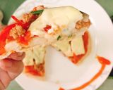 Hình bước làm 7 của món Pizza cà chua thịt bò bằm(phiên bản chảo)