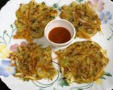 A picture of step 4 of Potato Cabbage Pancakes.
