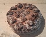 Foto del paso 16 de la receta: Torta de dos cítricos y jengibre decorada con dulce de leche y pera, ganache de chocolate
