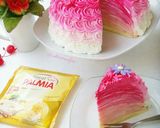 Foto langkah ke 8 dari resep Pink Ombre Mille Crepes.