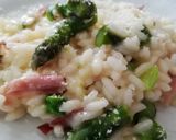 A picture of step 3 of Risotto with Asparagus and Speck.
