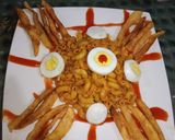 A picture of step 3 of Jhaat paat pasta.