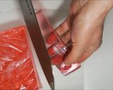A picture of step 8 of Kanten Wagashi:"Sakura".