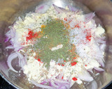 A picture of step 2 of Kanda bhajji.