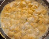 Foto del passaggio 5 della ricetta Gnocchi con Zucca, Guanciale e Formaggio Erborinato