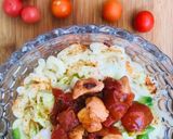 A picture of step 4 of Roasted tomatoes pasta.