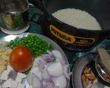 A picture of step 3 of Veggies -nutty pulao.