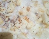 A picture of step 2 of Bread Halwa.