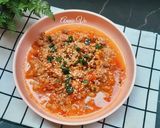 Hình bước làm 2 của món Thịt xay rim cà chua