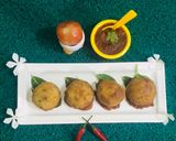 A picture of step 14 of Cheese balls with herb 🌿 tomato 🍅sauce.
