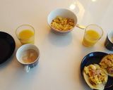 A picture of step 6 of Bacon, eggs and chili.