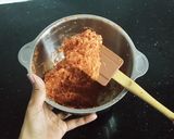 Foto langkah ke 6 dari resep Ketupat Lontong Sayur Gulai Nangka Khas Sipirok & Telur Goreng Sambal Merah.