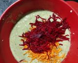 A picture of step 2 of Mung beans and kodo millet pancakes.