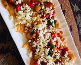 A picture of step 4 of Veg Nachos with cheesy Dip.