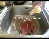 Hình bước làm 2 của món Cật lợn hấp gừng