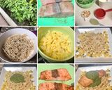A picture of step 1 of Thai basil pesto with cashew nuts And chickpeas pasta.