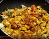 A picture of step 2 of Matar Mushroom.