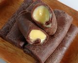 Foto langkah ke 5 dari resep Dadar Gulung Coklat isi Vla.