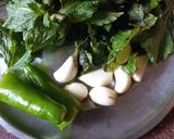 A picture of step 1 of Pudina rice.