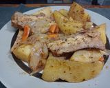 Foto del paso 2 de la receta: Aleta pez Raya con papas cebollas y zanahoria a la cacerola 😃😃