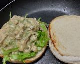 Foto del paso 6 de la receta: Sándwich🧅🥯de pollo🥐🥛cremoso🥪🍗🍎