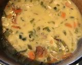 A picture of step 5 of California Farm Chicken Soup with Egg Lemon Sauce.