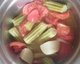 A picture of step 1 of Monakaya kora/ Drumstick(Andhra style).